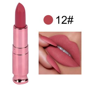 Easy To Color Matte No Stain On Cup Long Lasting Lipstick Lip Balm (Option: 12 Style)
