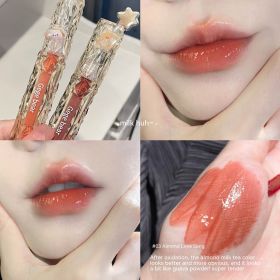 Crystal Transparent Diamond Light Mirror Lip Lacquer White (Option: Almond Love Song)