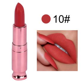Easy To Color Matte No Stain On Cup Long Lasting Lipstick Lip Balm (Option: 10 Style)