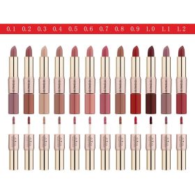 Double-headed Matte Finish Lip Gloss Lipstick Two-in-one (Option: Color-model1.0)