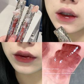 Crystal Transparent Diamond Light Mirror Lip Lacquer White (Option: Misty Light Grape)