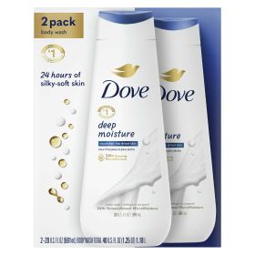 Dove Deep Moisture Nourishing Liquid Body Wash, 20 oz, 2 Count (Brand: Dove)