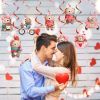 Valentines Day Banner Cute Bear Heart Ceiling Hanging Swirl Garland Valentines Decoration For Home Party Wedding Supplies Gift