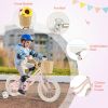 14" Kid's Bike with Training Wheels and Adjustable Handlebar Seat