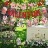 Valentines Day Banner Cute Bear Heart Ceiling Hanging Swirl Garland Valentines Decoration For Home Party Wedding Supplies Gift